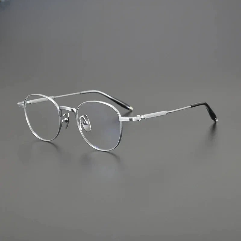 Unisex Round Full Rim Titanium Prescription Glasses G8829 — view 4 | Rx Spectacle