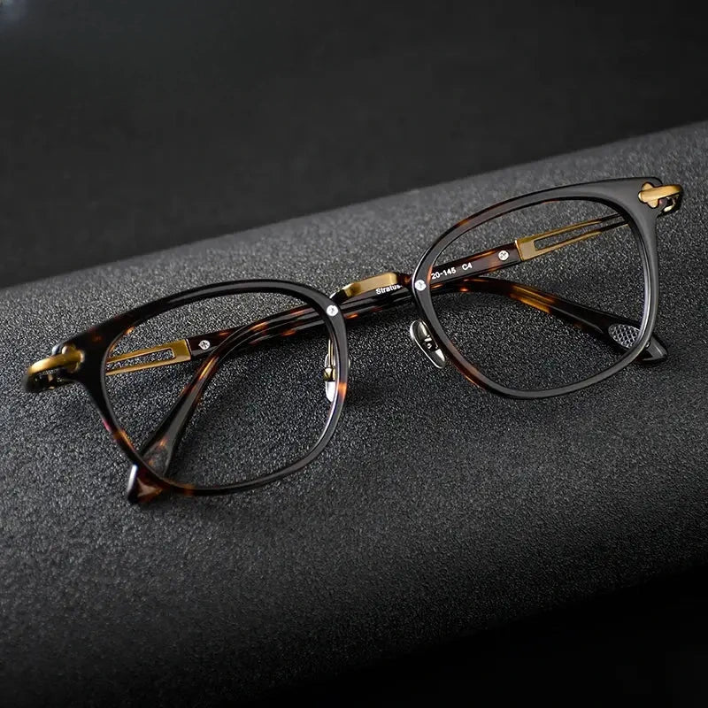 Unisex Oval Full Rim Titanium Prescription Glasses 369143 — view 1 | Rx Spectacle