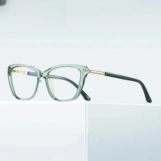 Women's Cat Eye Full Rim Titanium Prescription Glasses 882233 — view 1 | Rx Spectacle