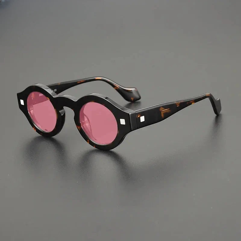 Unisex Round Full Rim Acetate Prescription Glasses M003 — view 7 | Rx Spectacle