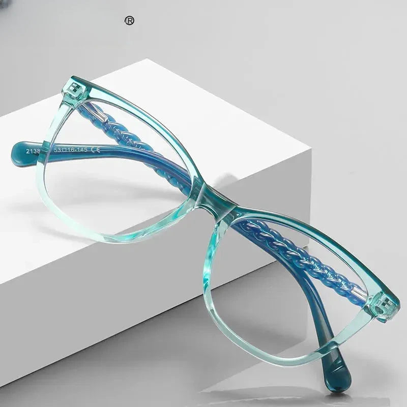 Women's Square Full Rim TR90 Reading Glasses 2138 — view 1 | Rx Spectacle