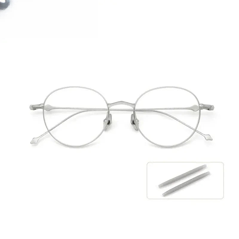 Women's Round Full Rim Titanium Prescription Glasses — view 6 | Rx Spectacle
