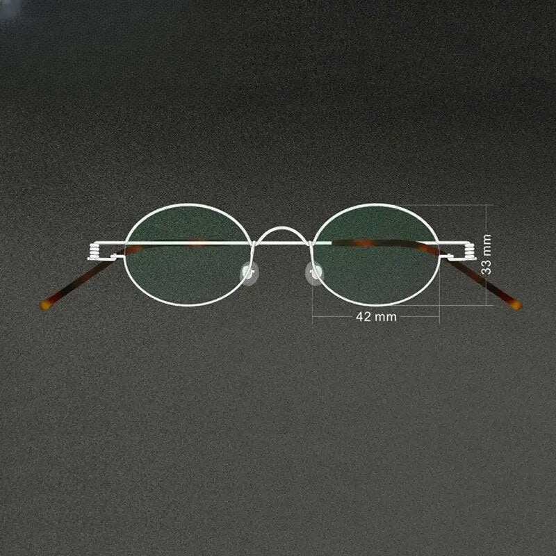 Unisex Rectangular Full Rim Stainless Steel Prescription Glasses Y040 — view 3 | Rx Spectacle