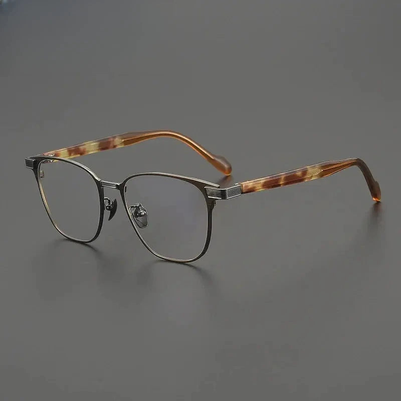 Men's Square Full Rim Titanium Oversized Prescription Glasses 190075 — view 3 | Rx Spectacle