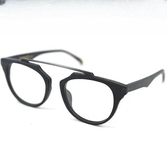 Unisex Round Full Rim Titanium Prescription Glasses — view 1 | Rx Spectacle