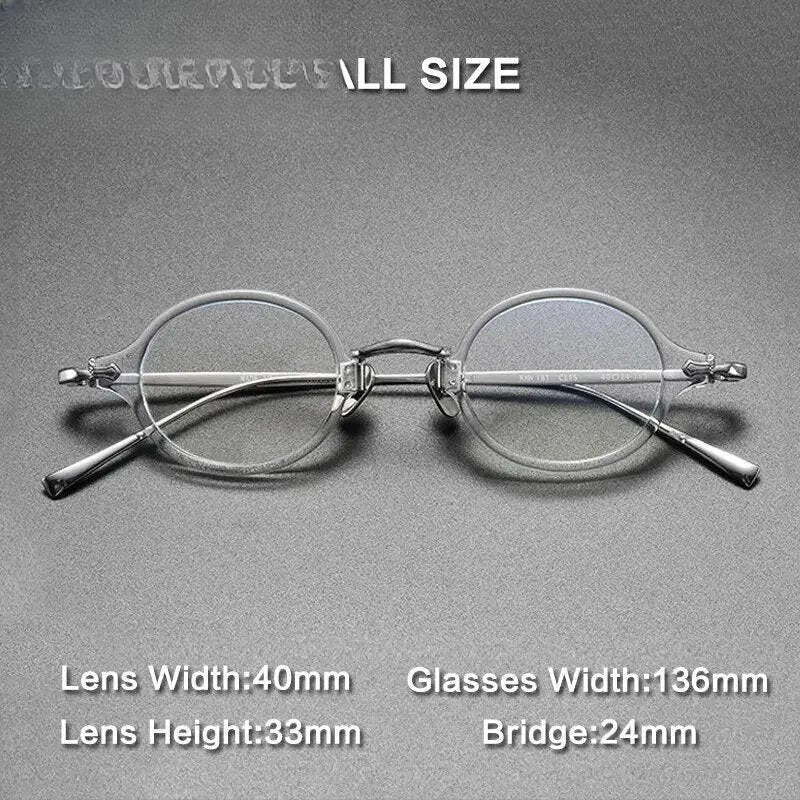 Unisex Round Full Rim Titanium Prescription Glasses Gxyj890 — view 17 | Rx Spectacle