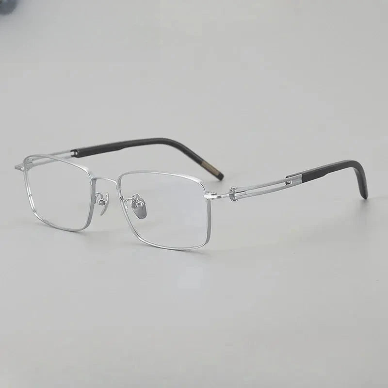 Men's Polygon Full Rim Titanium Oversized Prescription Glasses 401006 — view 5 | Rx Spectacle