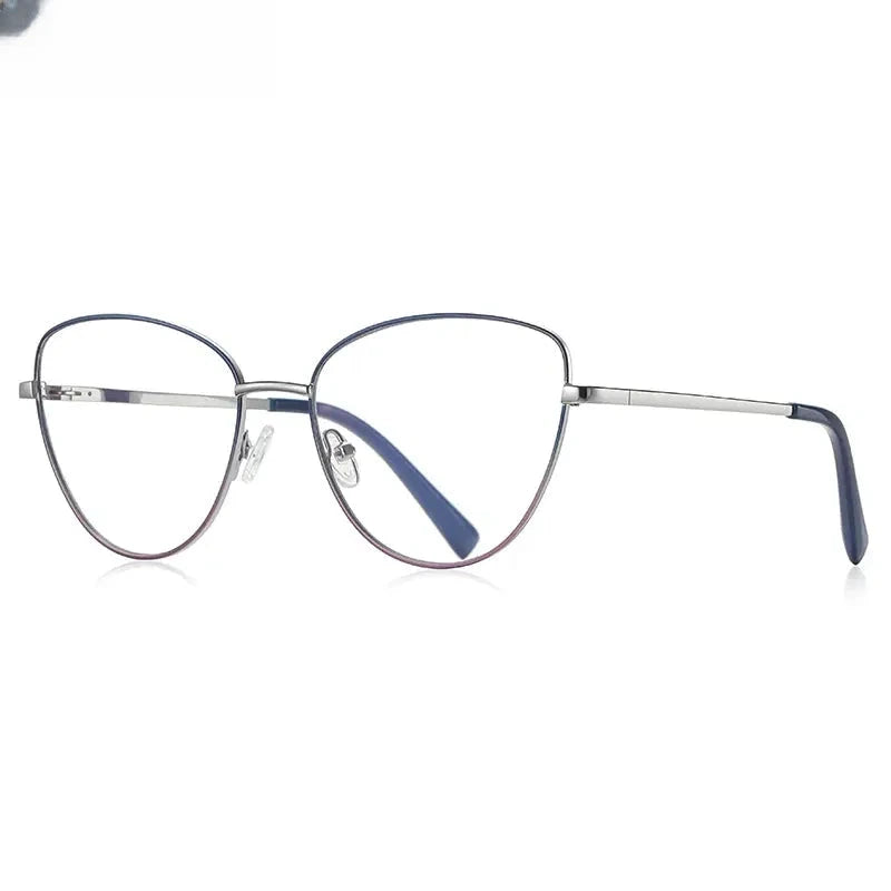 Women's Cat Eye Full Rim Stainless Steel Reading Glasses 3083 — view 10 | Rx Spectacle