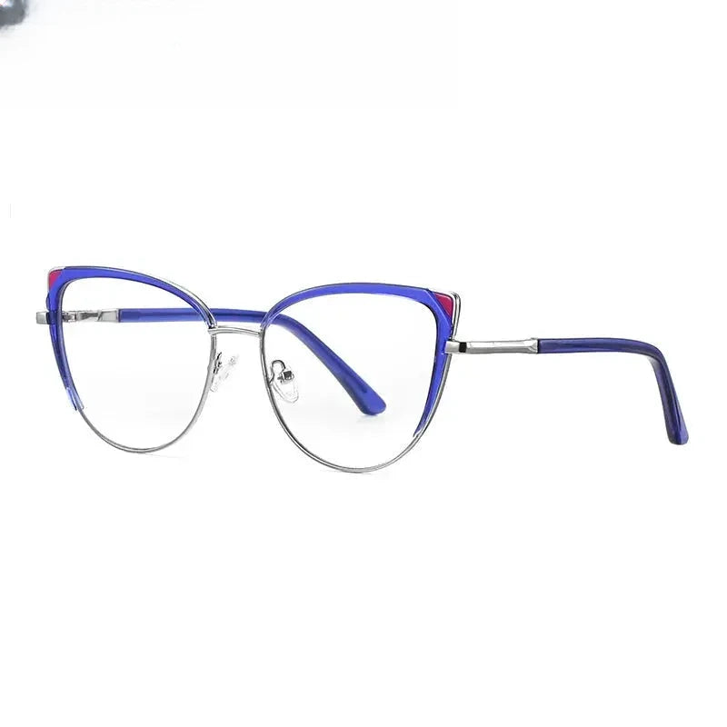 Women's Cat Eye Full Rim Titanium Prescription Glasses 31247 — view 4 | Rx Spectacle