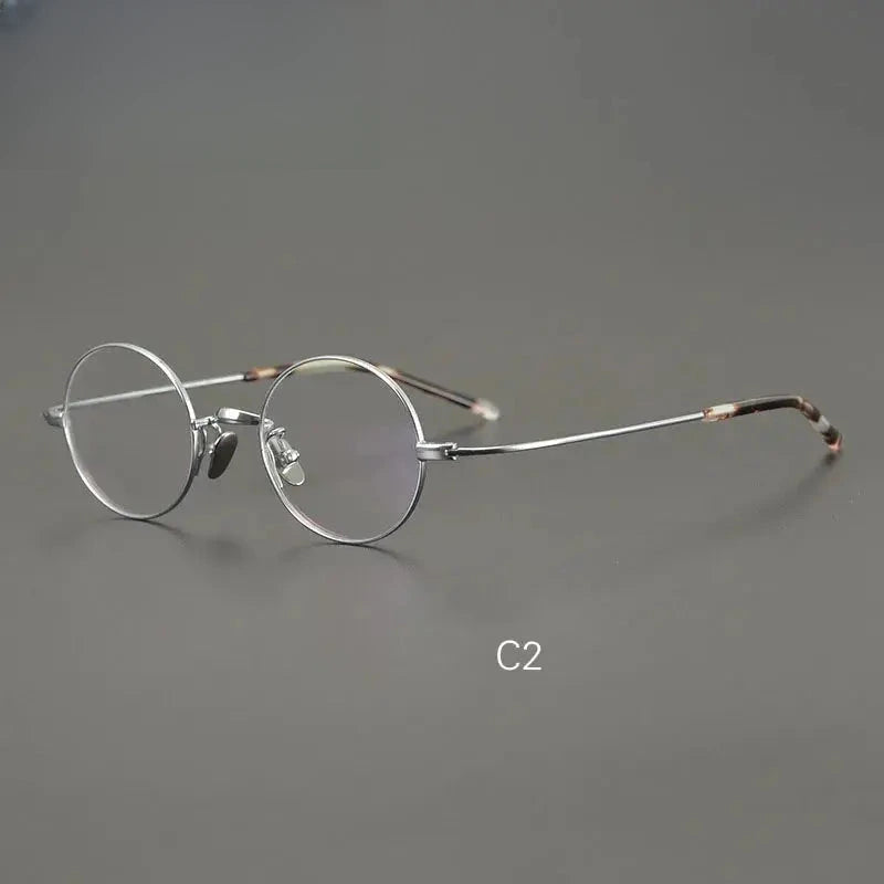 Unisex Oval Full Rim Titanium Prescription Glasses 563143 — view 4 | Rx Spectacle