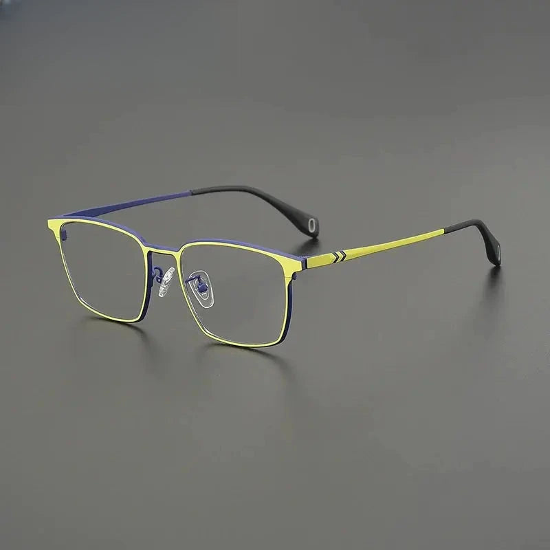 Women's Square Full Rim Titanium Flat Top Prescription Glasses G85856 — view 6 | Rx Spectacle