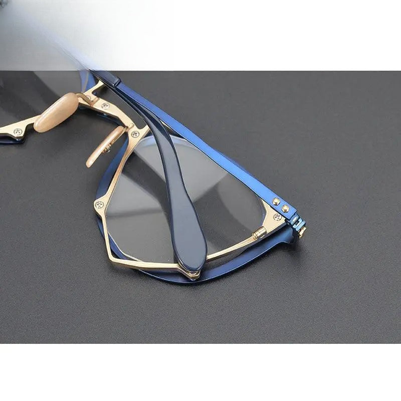 Unisex Triangle Full Rim Alloy Prescription Glasses Gxyj535 — view 12 | Rx Spectacle