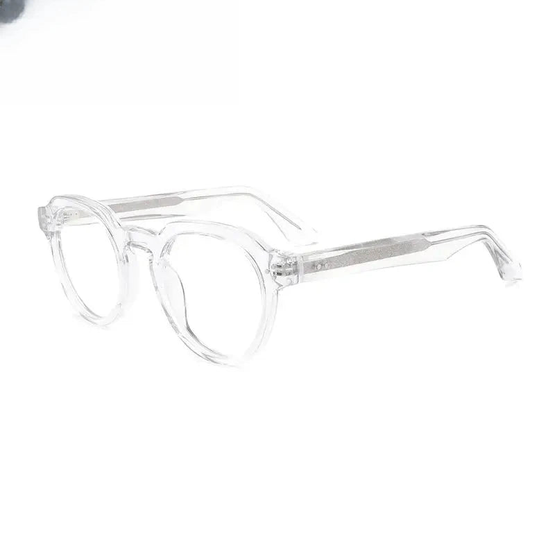 Unisex Round Full Rim Acetate Flat Top Prescription Glasses Gxyj1499 — view 9 | Rx Spectacle