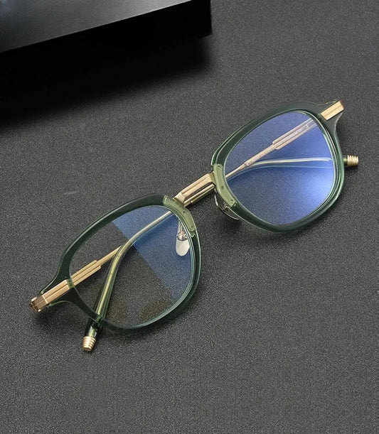 Unisex Oval Full Rim Titanium Prescription Glasses 778828 — view 1 | Rx Spectacle