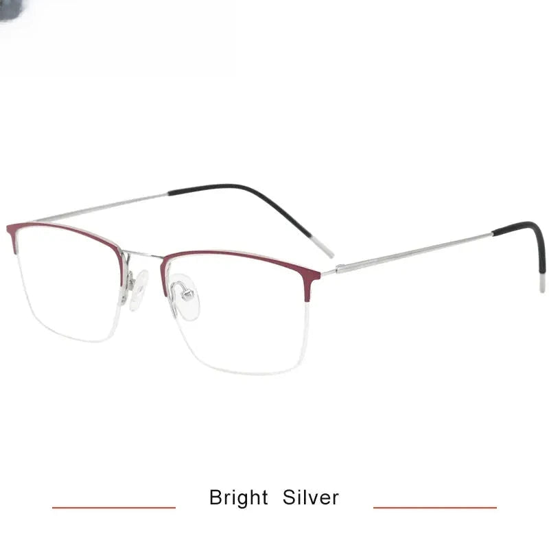 Women's Square Semi-Rimless Titanium Prescription Glasses 916080 — view 4 | Rx Spectacle