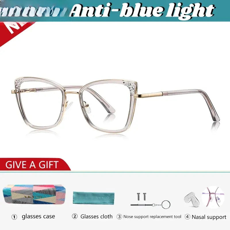 Women's Butterfly Full Rim TR90 Reading Glasses 43148 — view 3 | Rx Spectacle