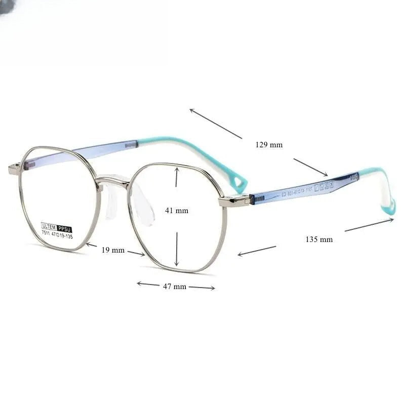 Unisex Full Rim Stainless Steel Prescription Glasses 7511 — view 10 | Rx Spectacle