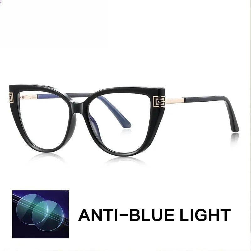 Women's Cat Eye Full Rim Titanium Reading Glasses Gx2259 — view 3 | Rx Spectacle