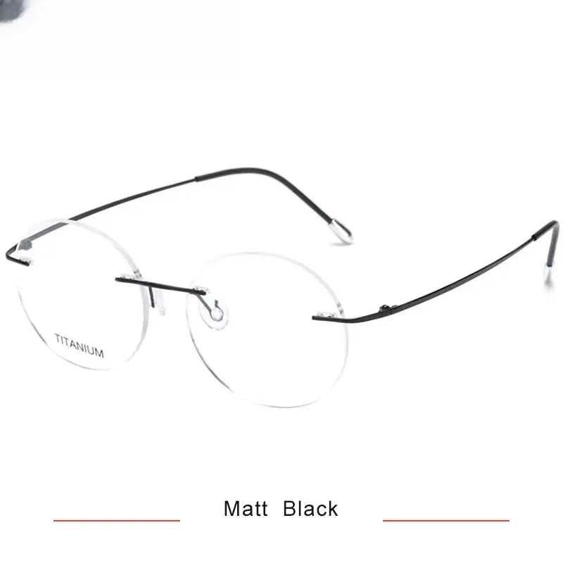 Women's Oval Rimless Titanium Prescription Glasses 316012 — view 12 | Rx Spectacle