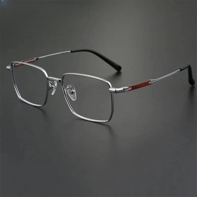 Unisex Square Full Rim Titanium Prescription Glasses 882304 — view 1 | Rx Spectacle