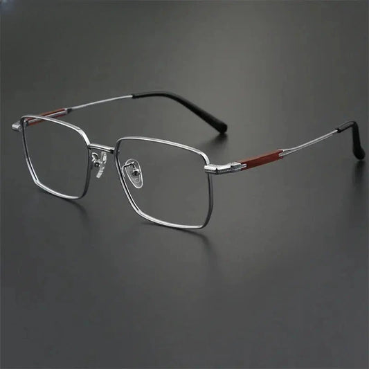Unisex Square Full Rim Titanium Prescription Glasses 882304 — view 1 | Rx Spectacle