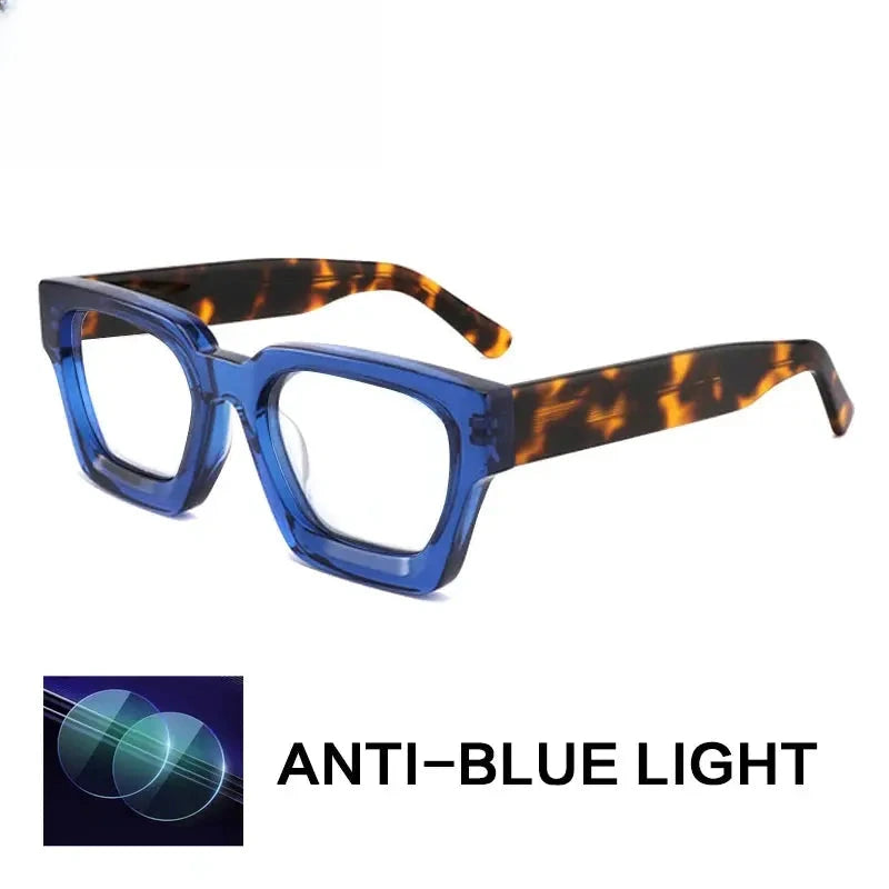 Unisex Browline Full Rim Acetate Reading Glasses G1439 — view 8 | Rx Spectacle