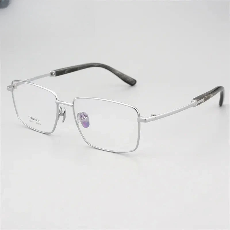 Men's Square Full Rim Titanium Prescription Glasses 792371 — view 5 | Rx Spectacle