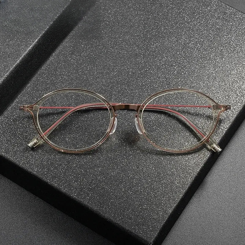 Women's Oval Full Rim Titanium Prescription Glasses 202515 — view 1 | Rx Spectacle