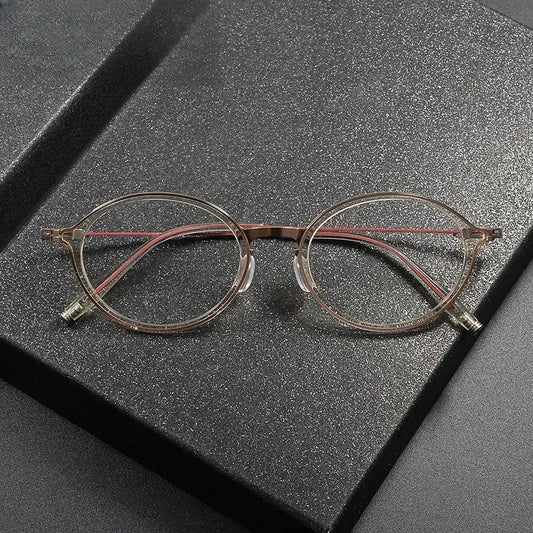 Women's Oval Full Rim Titanium Prescription Glasses 202515 — view 1 | Rx Spectacle