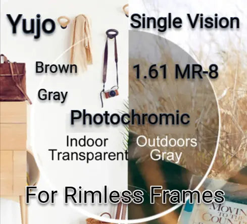 1.61 MR-8 Single Vision Photochromic Anti Blue Light Lenses — view 1 | Rx Spectacle