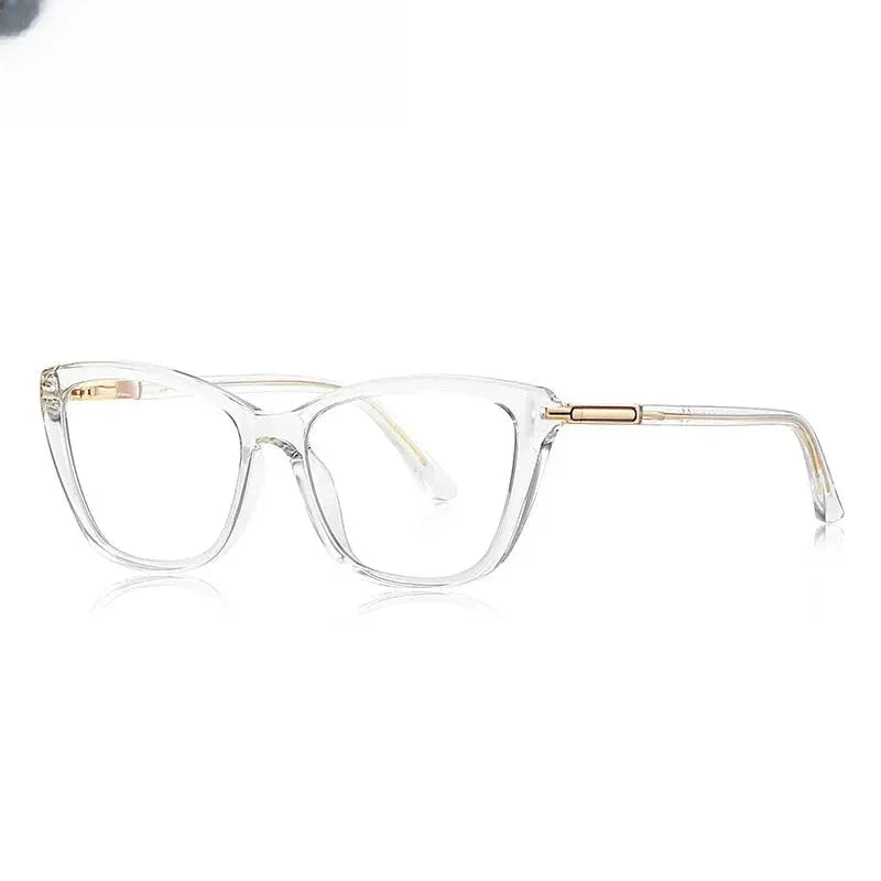 Women's Cat Eye Full Rim Titanium Prescription Glasses 22334 — view 3 | Rx Spectacle
