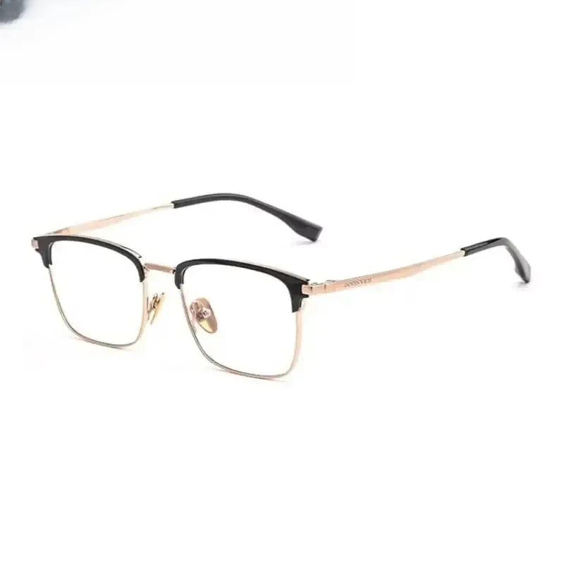 Men's Square Full Rim Titanium Prescription Glasses 617010 — view 8 | Rx Spectacle