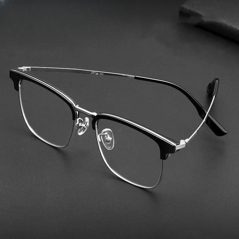 Men's Square Full Rim Titanium Prescription Glasses 2312YJ — view 1 | Rx Spectacle