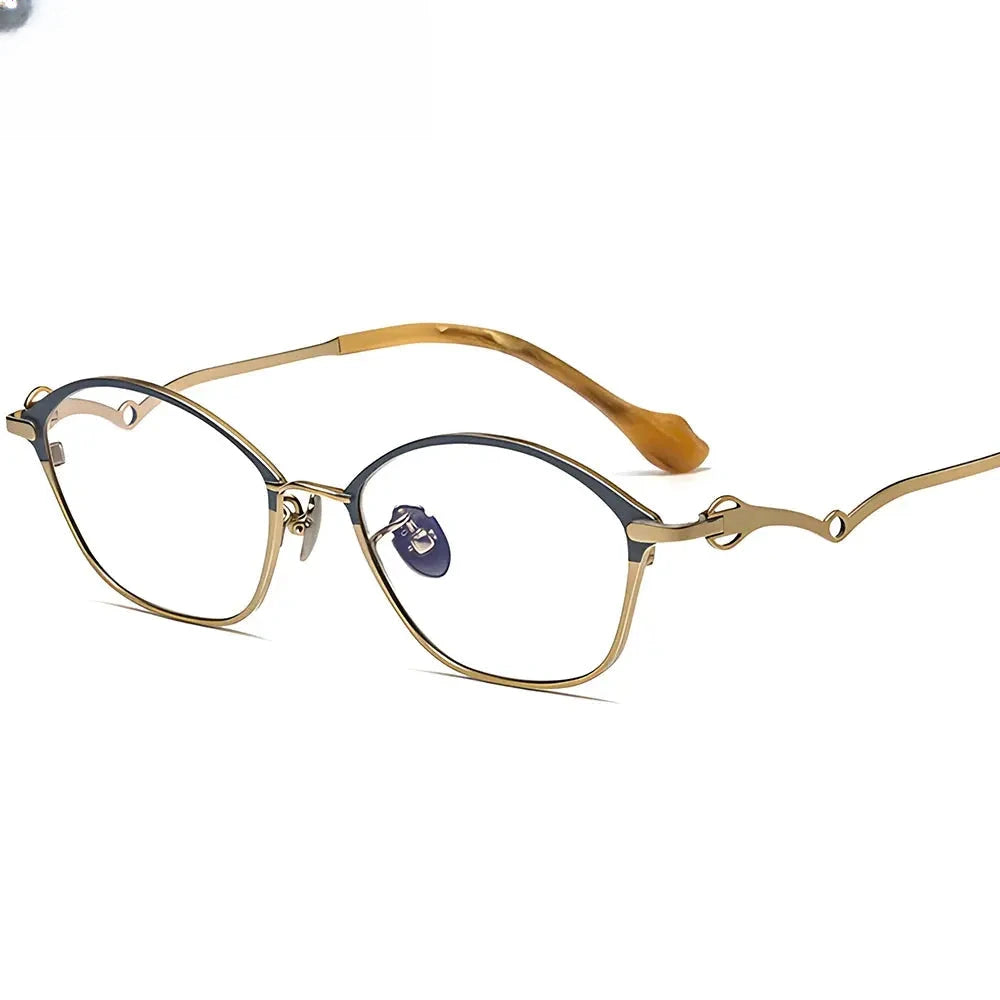 Unisex Oval Full Rim Titanium Prescription Glasses 316086 — view 1 | Rx Spectacle