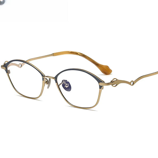 Unisex Oval Full Rim Titanium Prescription Glasses 316086 — view 1 | Rx Spectacle