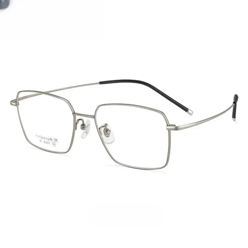 Unisex Polygon Full Rim Titanium Prescription Glasses 406307 — view 5 | Rx Spectacle