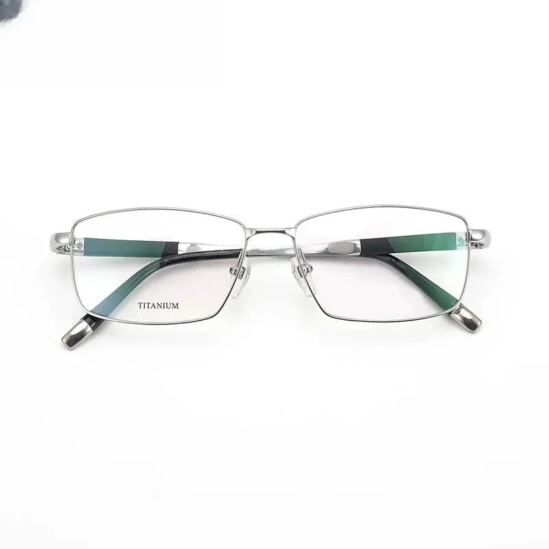 Men's Square Full Rim Titanium Prescription Glasses 827008 — view 6 | Rx Spectacle