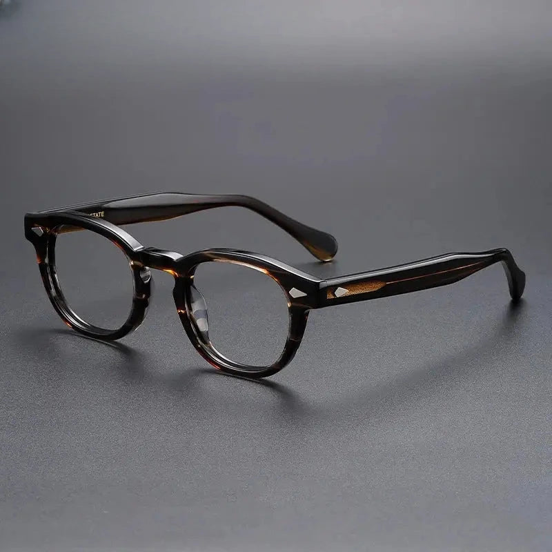 Unisex Oval Full Rim Acetate Prescription Glasses 56006 — view 1 | Rx Spectacle