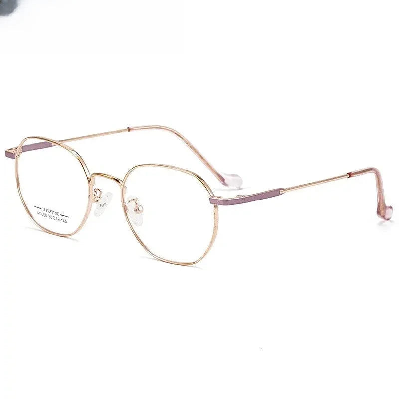 Women's Polygon Full Rim Stainless Steel Prescription Glasses 92008 — view 6 | Rx Spectacle