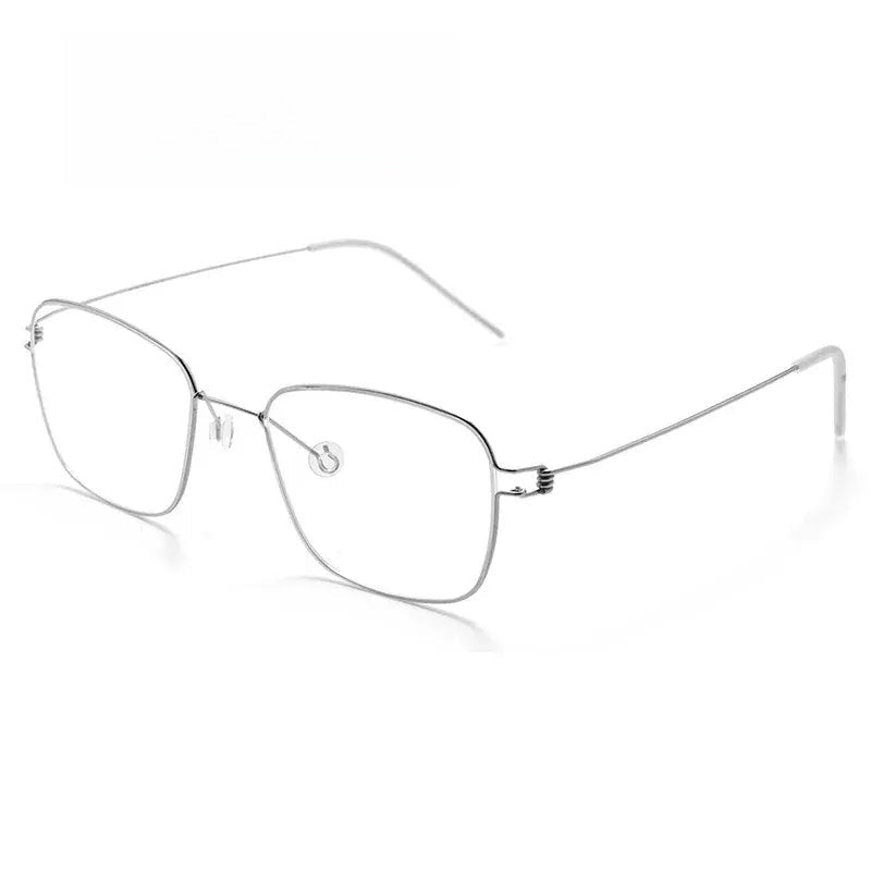 Women's Square Full Rim Titanium Screwless Prescription Glasses 70171 — view 1 | Rx Spectacle