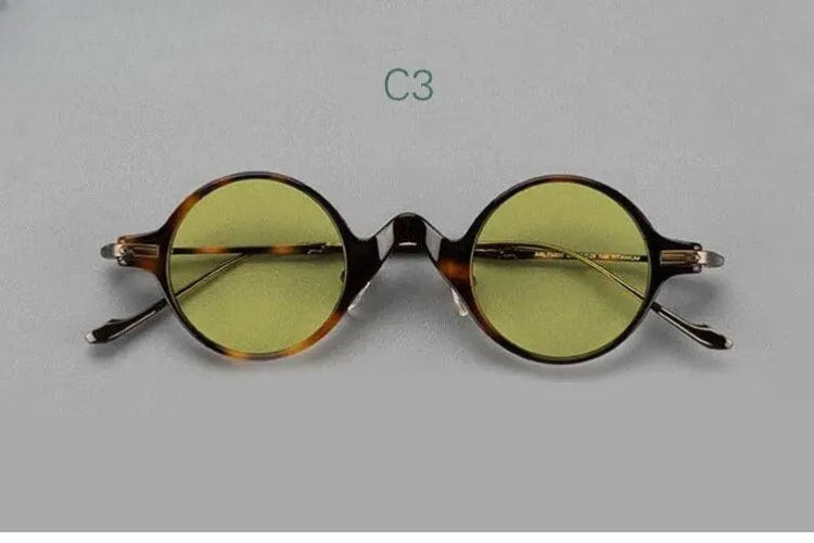 Unisex Round Full Rim Titanium Prescription Glasses 4128B — view 9 | Rx Spectacle