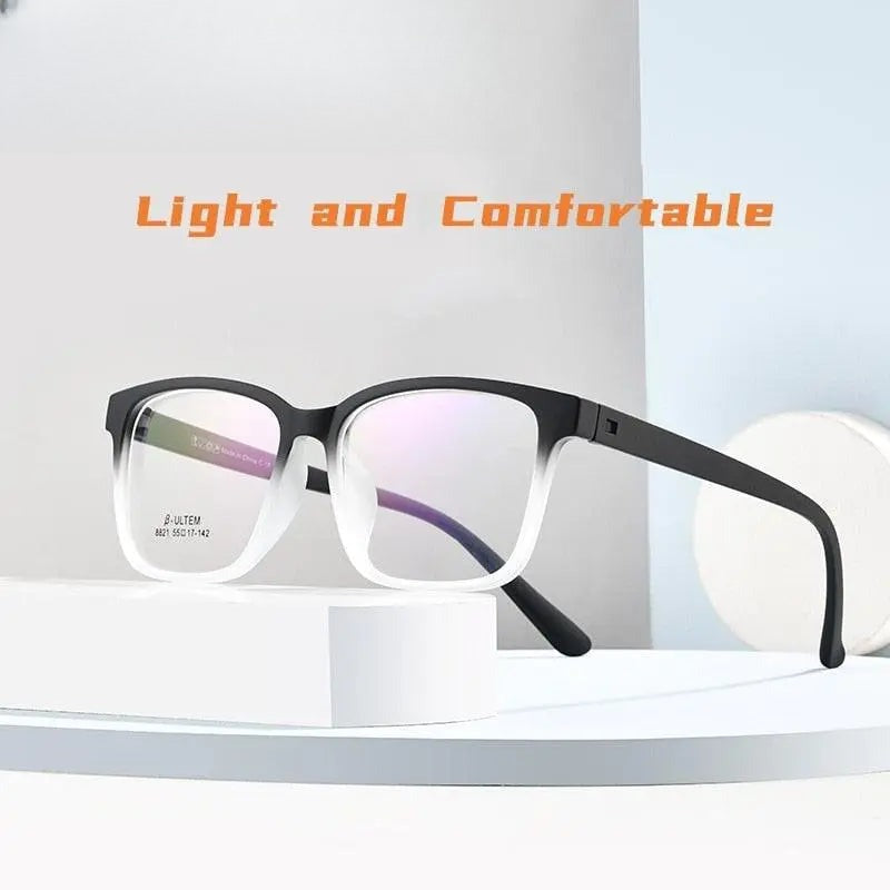 Unisex Square Full Rim TR90 Screwless Prescription Glasses — view 1 | Rx Spectacle