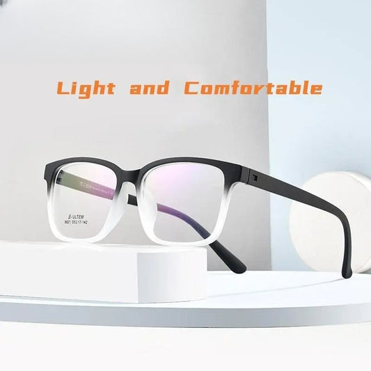 Unisex Square Full Rim TR90 Screwless Prescription Glasses — view 1 | Rx Spectacle