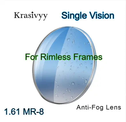 1.61 Index Mr-8 Single Vision Anti Fog Clear Lenses — view 1 | Rx Spectacle