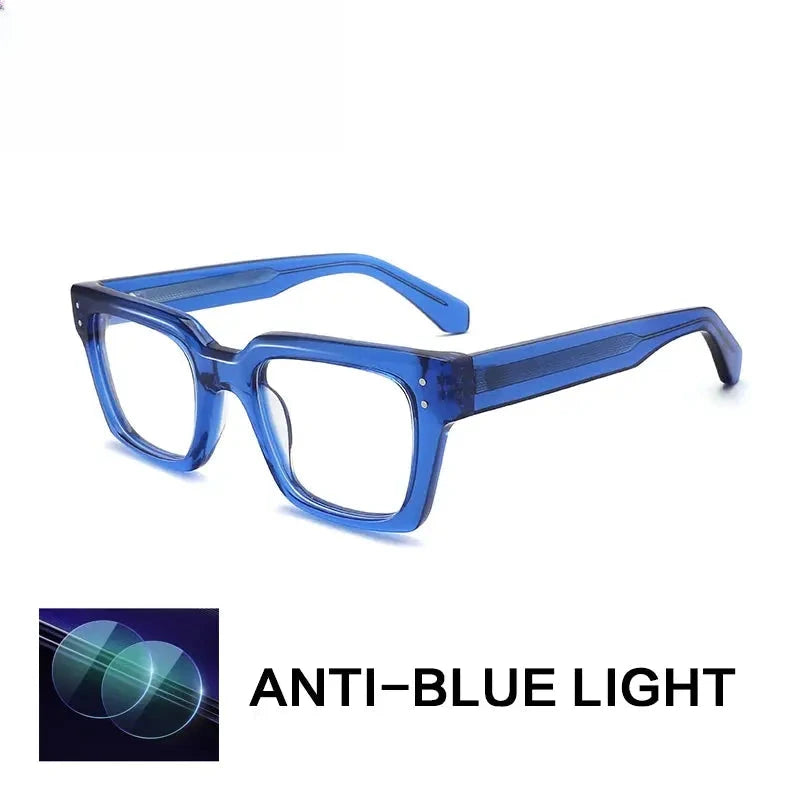 Unisex Browline Full Rim Acetate Reading Glasses G2417 — view 3 | Rx Spectacle