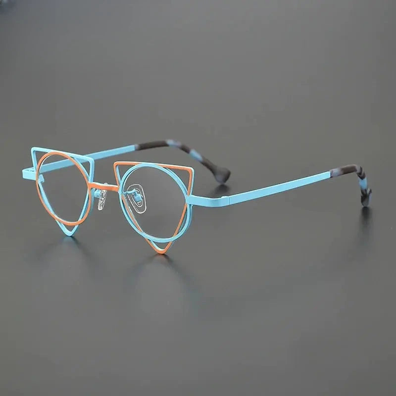 Women's Round Full Rim Titanium Prescription Glasses Gxyj85859 — view 3 | Rx Spectacle