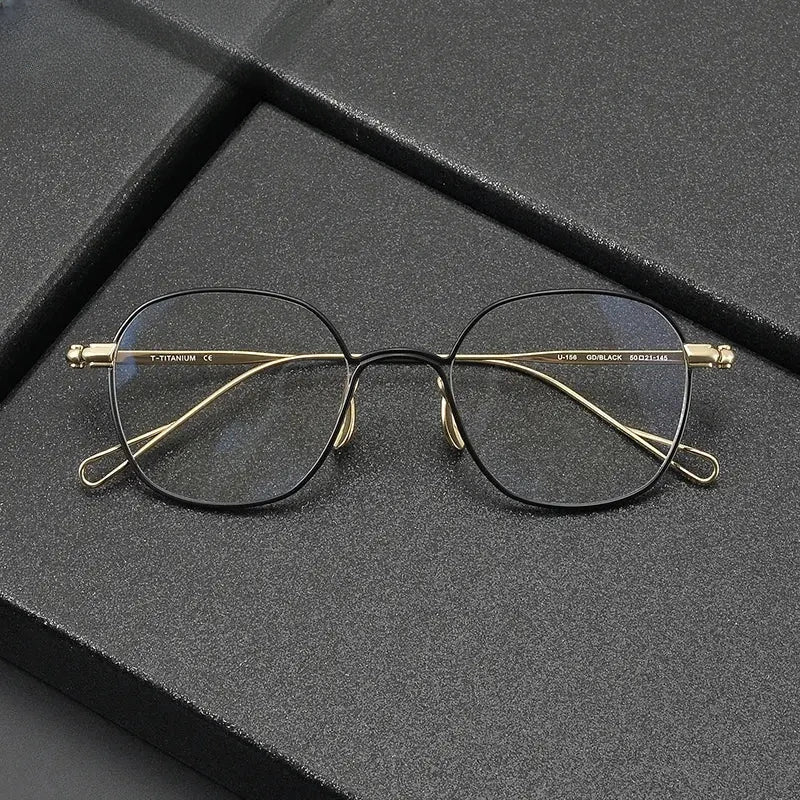 Unisex Polygon Full Rim Titanium Prescription Glasses 61156 — view 1 | Rx Spectacle