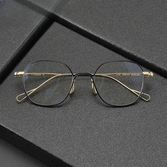 Unisex Polygon Full Rim Titanium Prescription Glasses 61156 — view 1 | Rx Spectacle