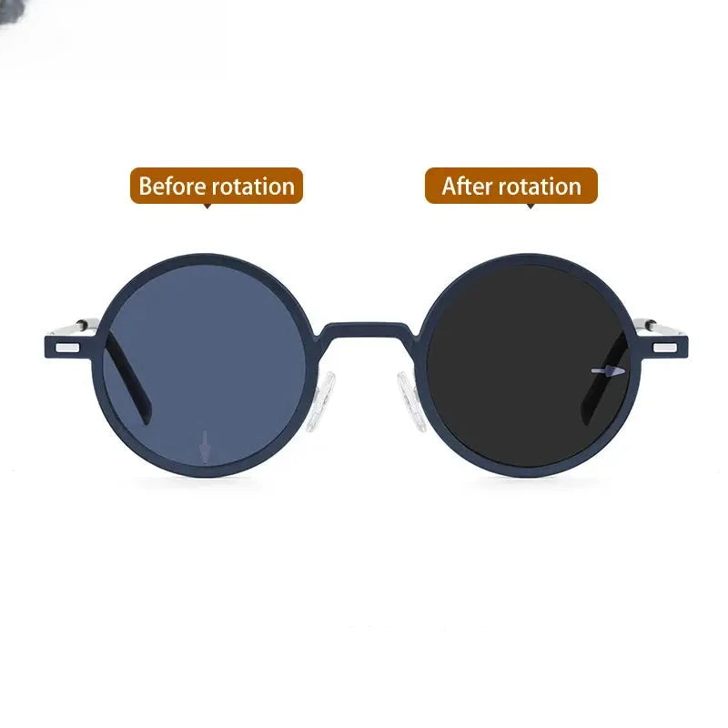 Women's Round Full Rim Stainless Steel Clip-On Reading Glasses 520436 — view 3 | Rx Spectacle