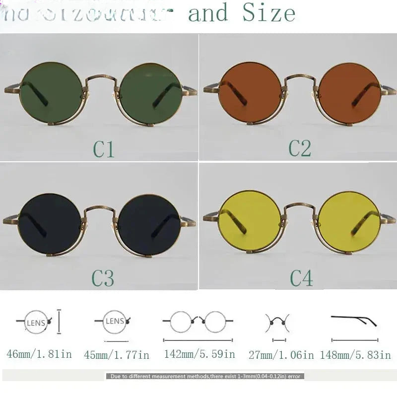 Unisex Round Full Rim Titanium Prescription Glasses 5919 — view 5 | Rx Spectacle